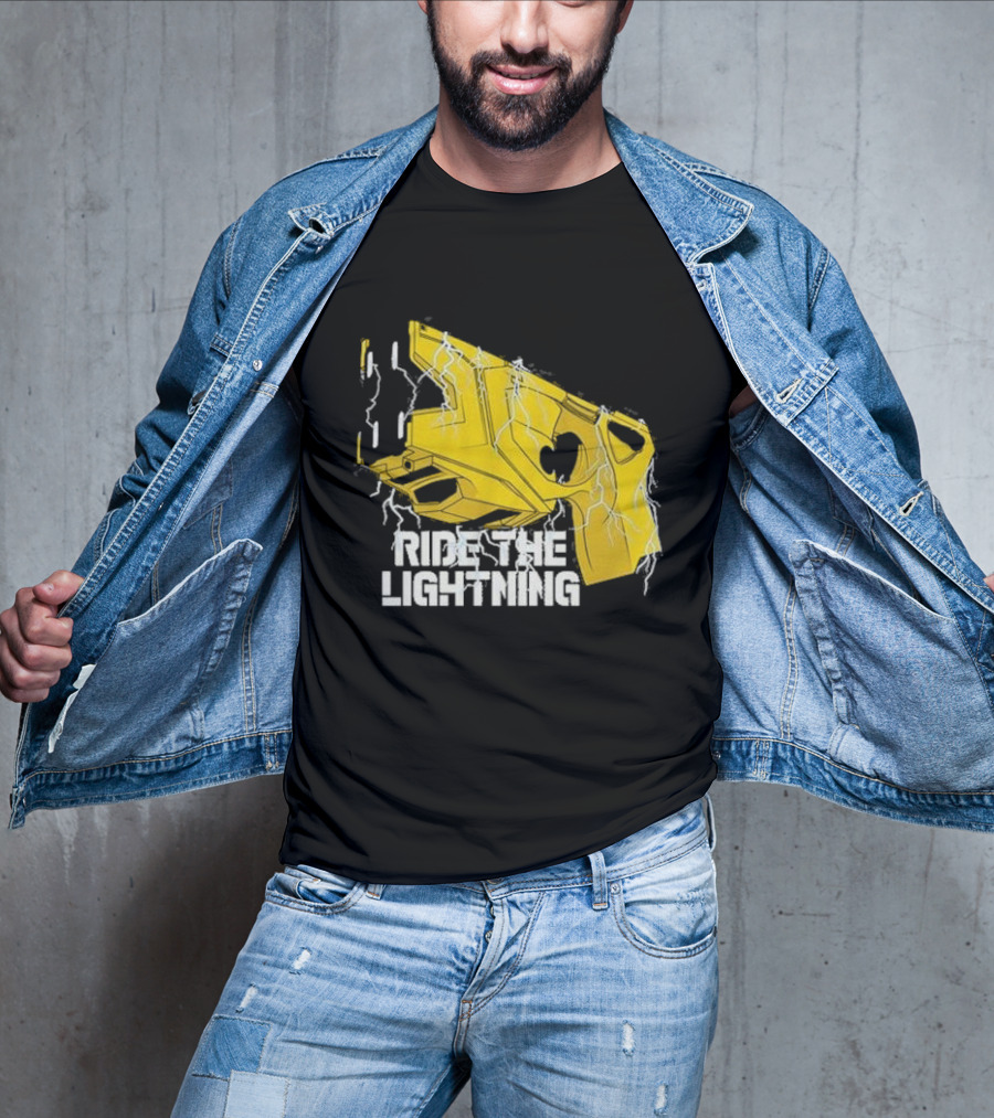 Ride The Lightning CBC Yellow Gun With Electric Bolts T-Shirt