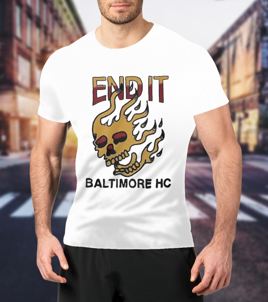 End It Baltimore HC Skull Flame T-Shirt