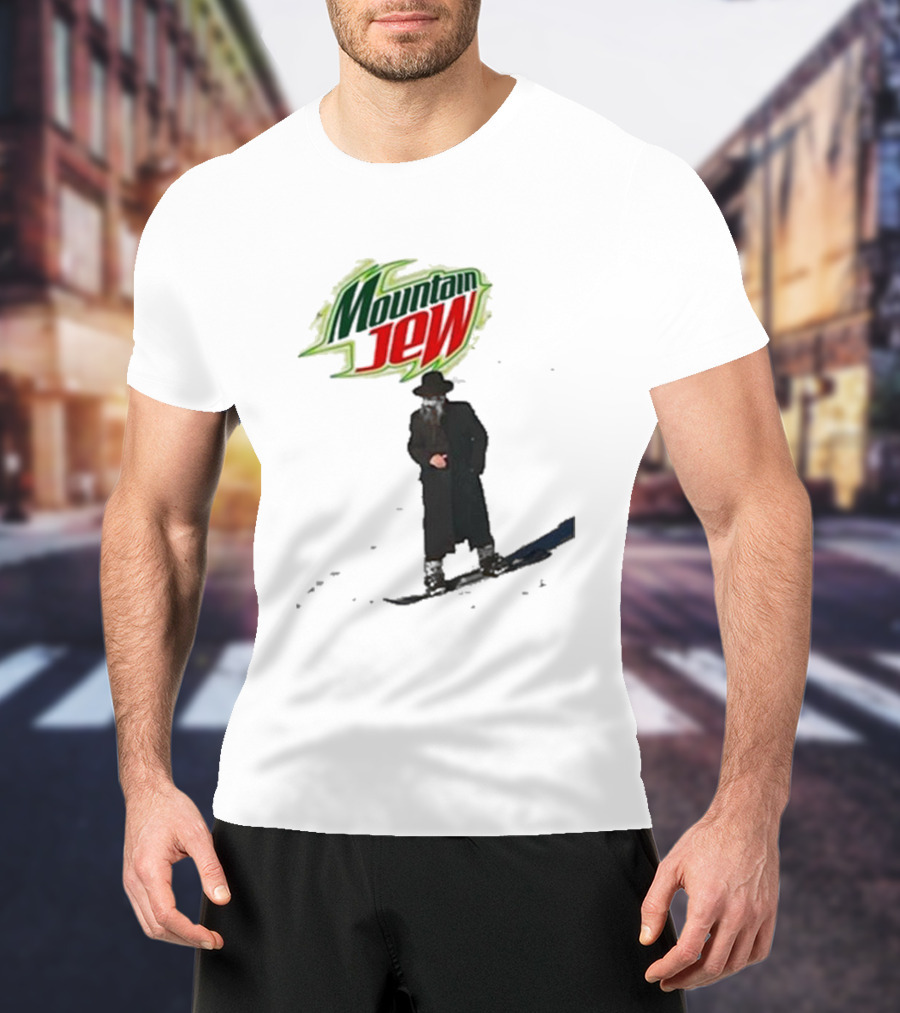 Mountain Jew Funny Ahh Tees Jewish Skiing T-Shirt