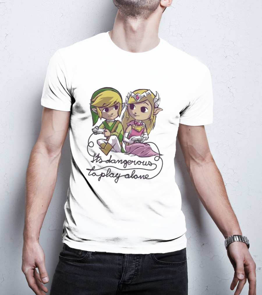 It’s Dangerous To Play Alone Super Cute Legend Of Zelda Adventure T-Shirt
