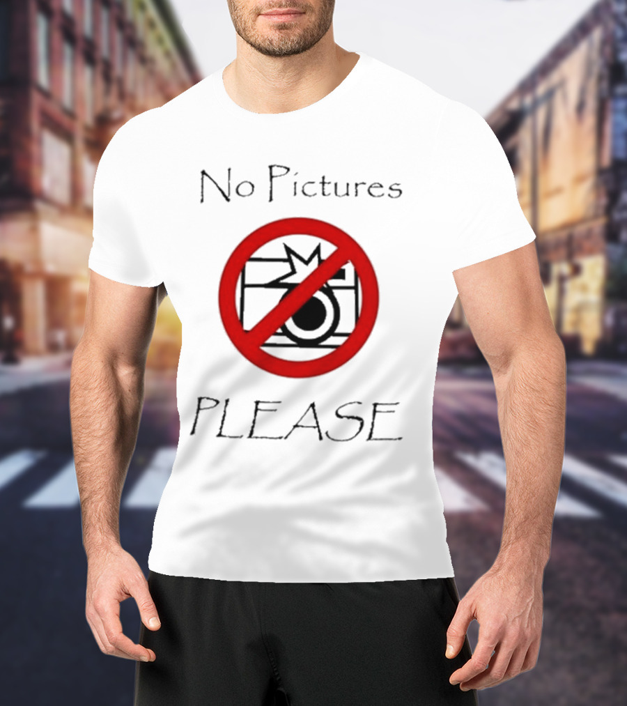 Joeyy No Pictures Please Camera Icon T-Shirt