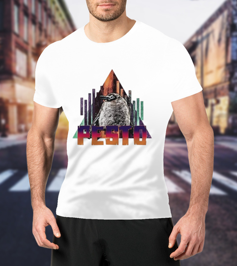 Pesto Penguin Retro Triangle Vibe T-Shirt