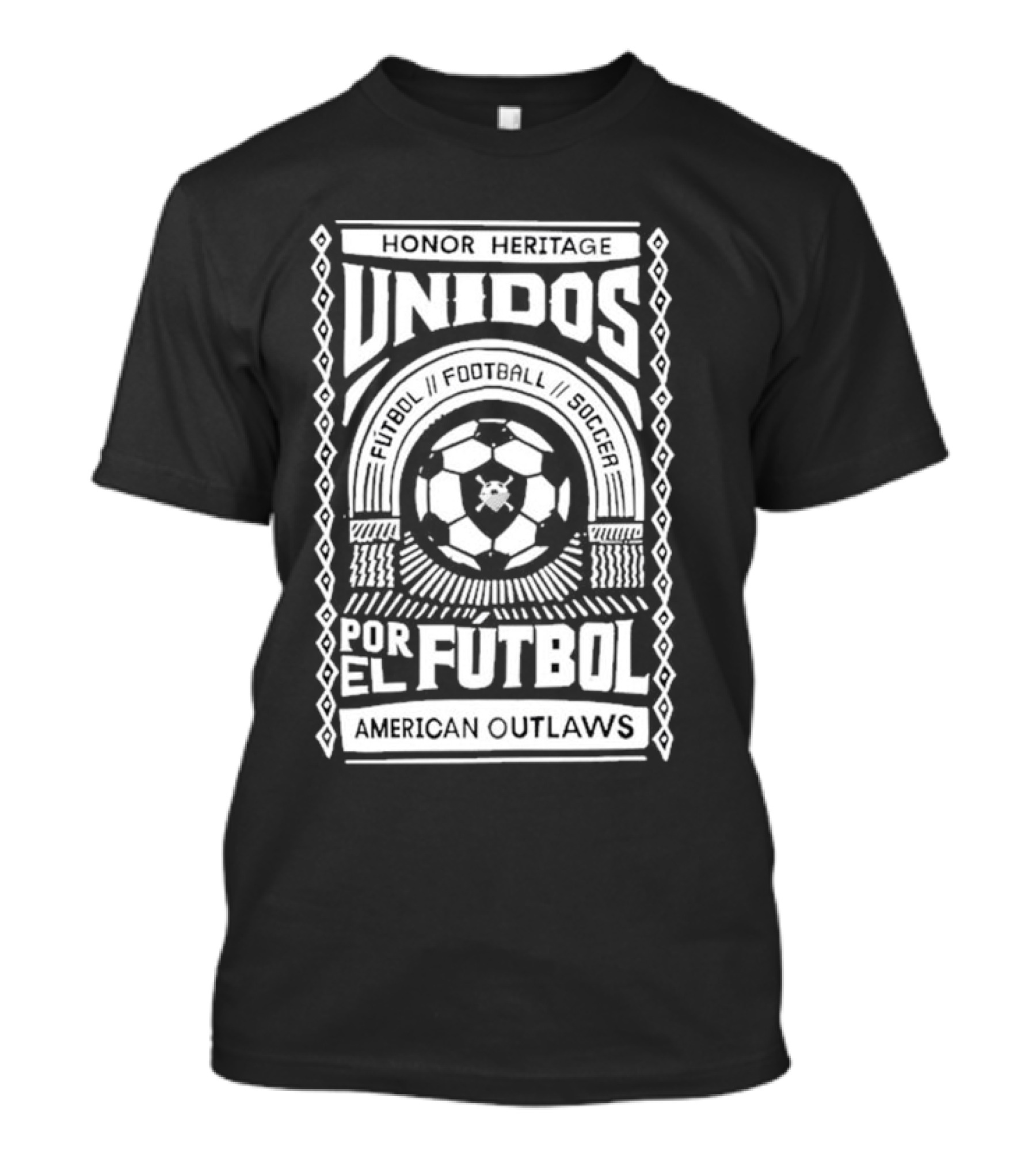 HONOR HERITAGE UNIDOS POR EL FUTBOL AMERICAN OUTLAWS FOOTBALL SOCCER T-Shirt