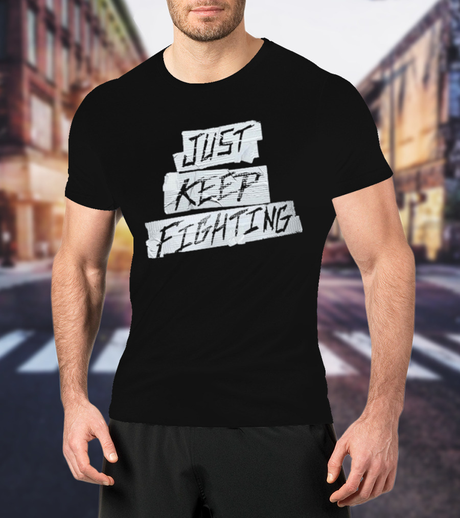 Kevin Owens Just Keep Fighting Blackout T-Shirt