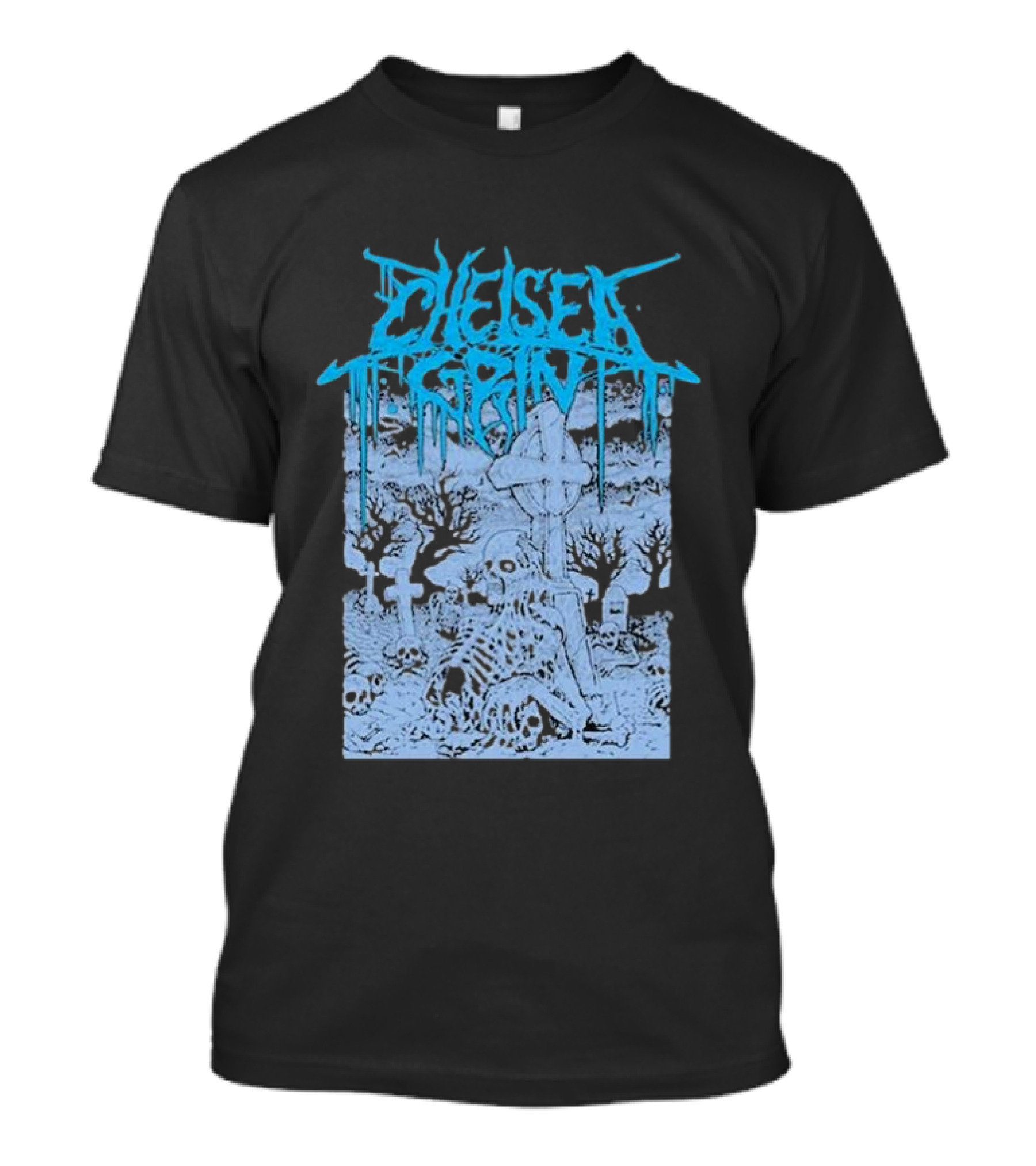 Chelsea Grin Skeleton Cemetery Scene T-Shirt