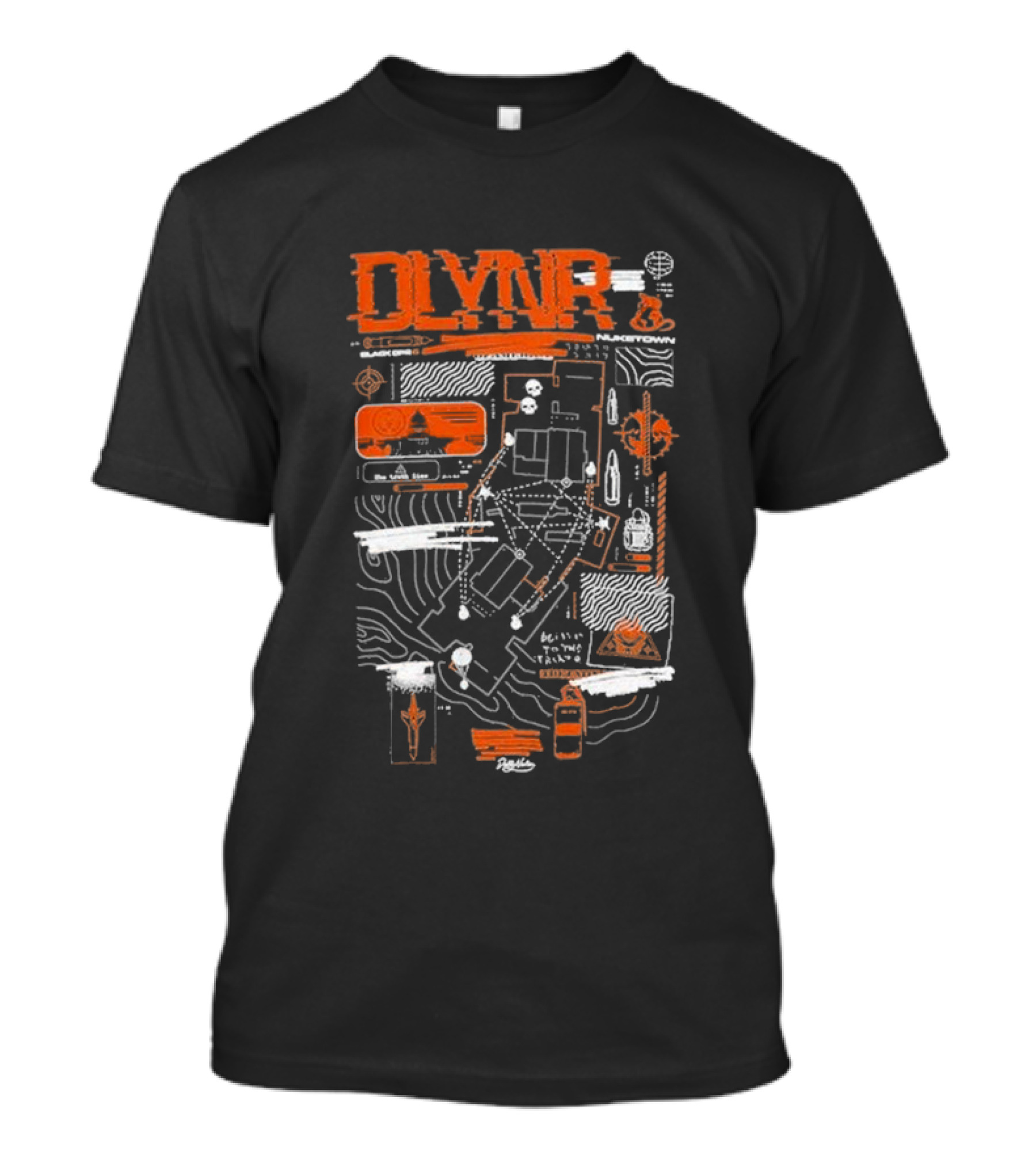 DLVNR Nuketown Orange Map T-Shirt
