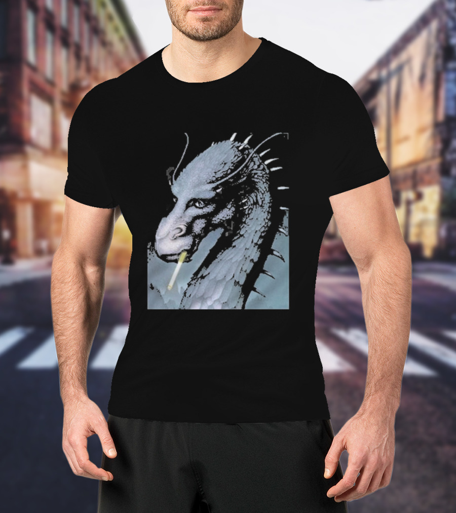 Eragon Dragon Smoking Cigarette Christopher Paolini T-Shirt