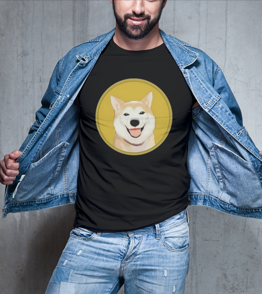 Neiro Shiba Inu Circle Badge Emblem T-Shirt