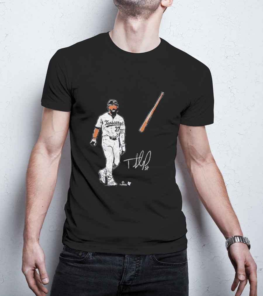 Teoscar Hernandez 37 Baseball Bat Flip Signature Players T-Shirt