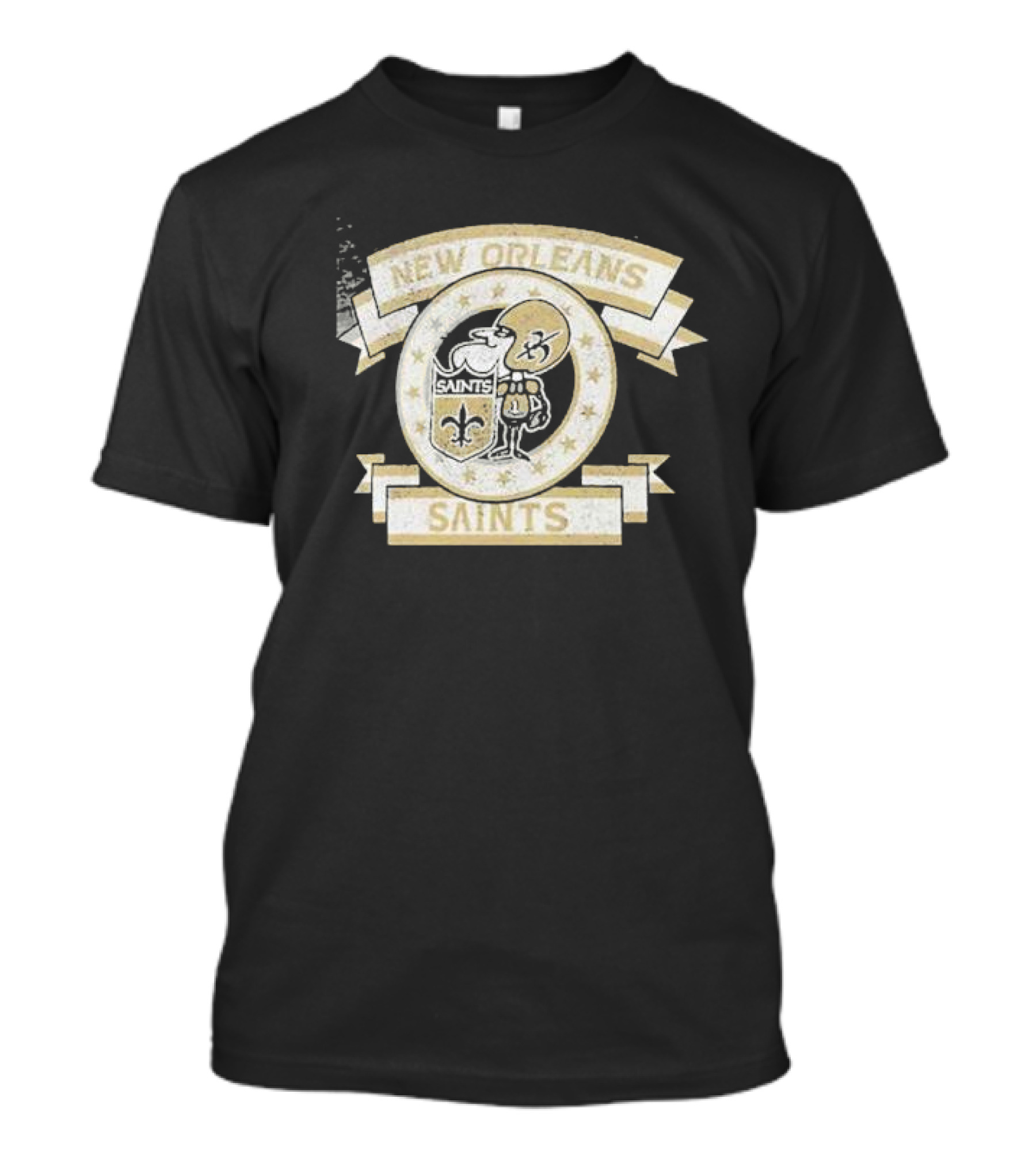 New Orleans Saints Fanatics Wingback Carry Shield Crest Fleur-de-Lis T-Shirt