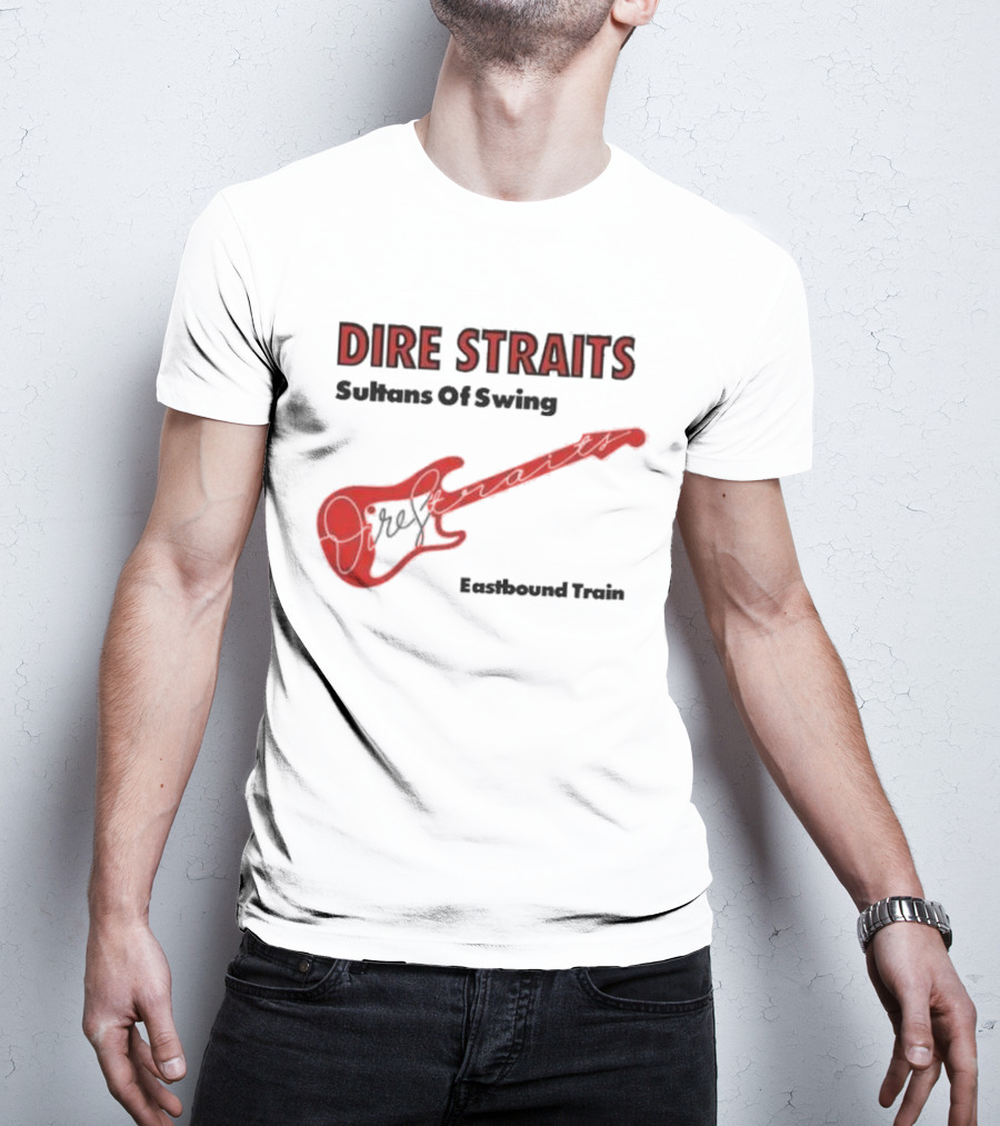 DIRE STRAITS Sultans Of Swing Eastbound Train Vintage Guitar T-Shirt