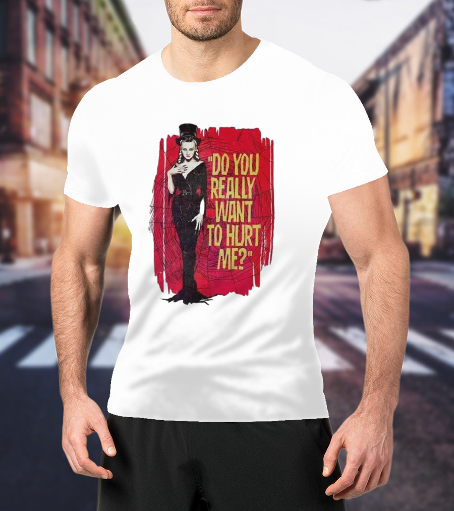 Do You Really Want To Hurt Me Red Background Goth T-Shirt