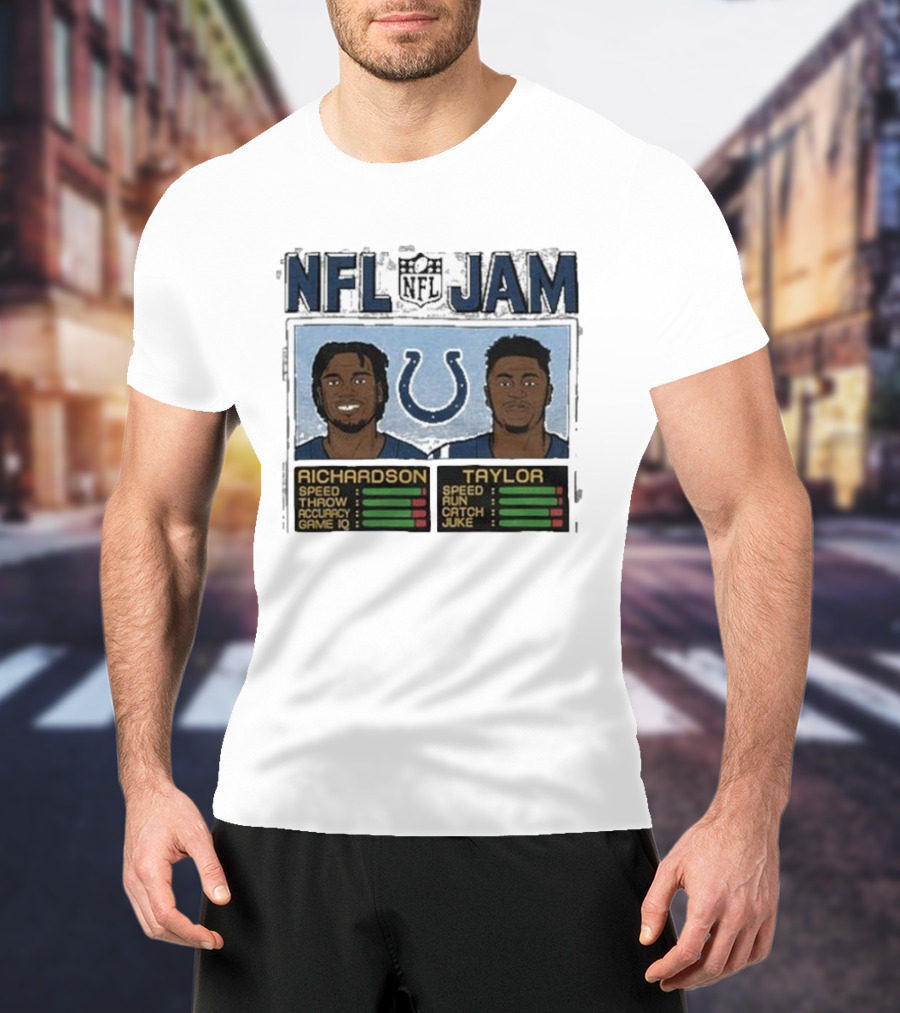 NFL Jam Colts Richardson Taylor Speed Throw Run Catch Juke Game IQ T-Shirt