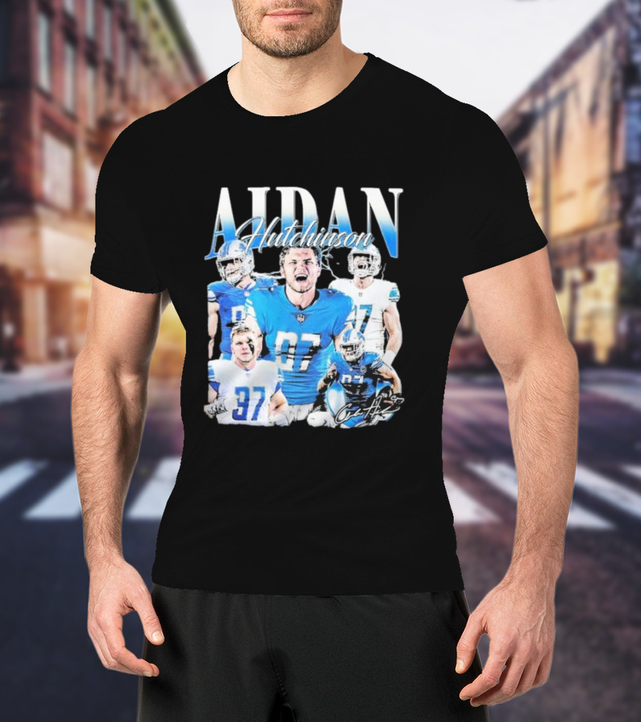 Aidan Hutchinson Detroit Lions 97 Football Star T-Shirt