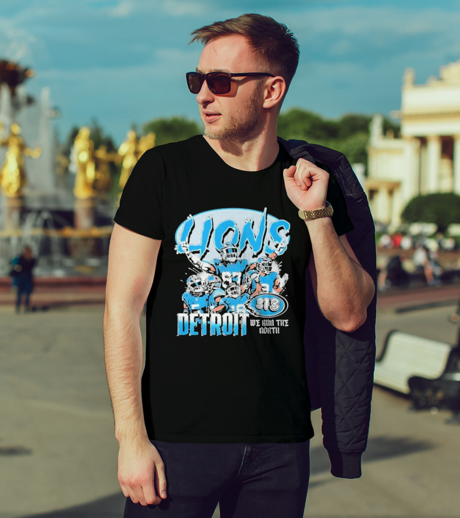 Detroit Lions 313 We Run The North T-Shirt