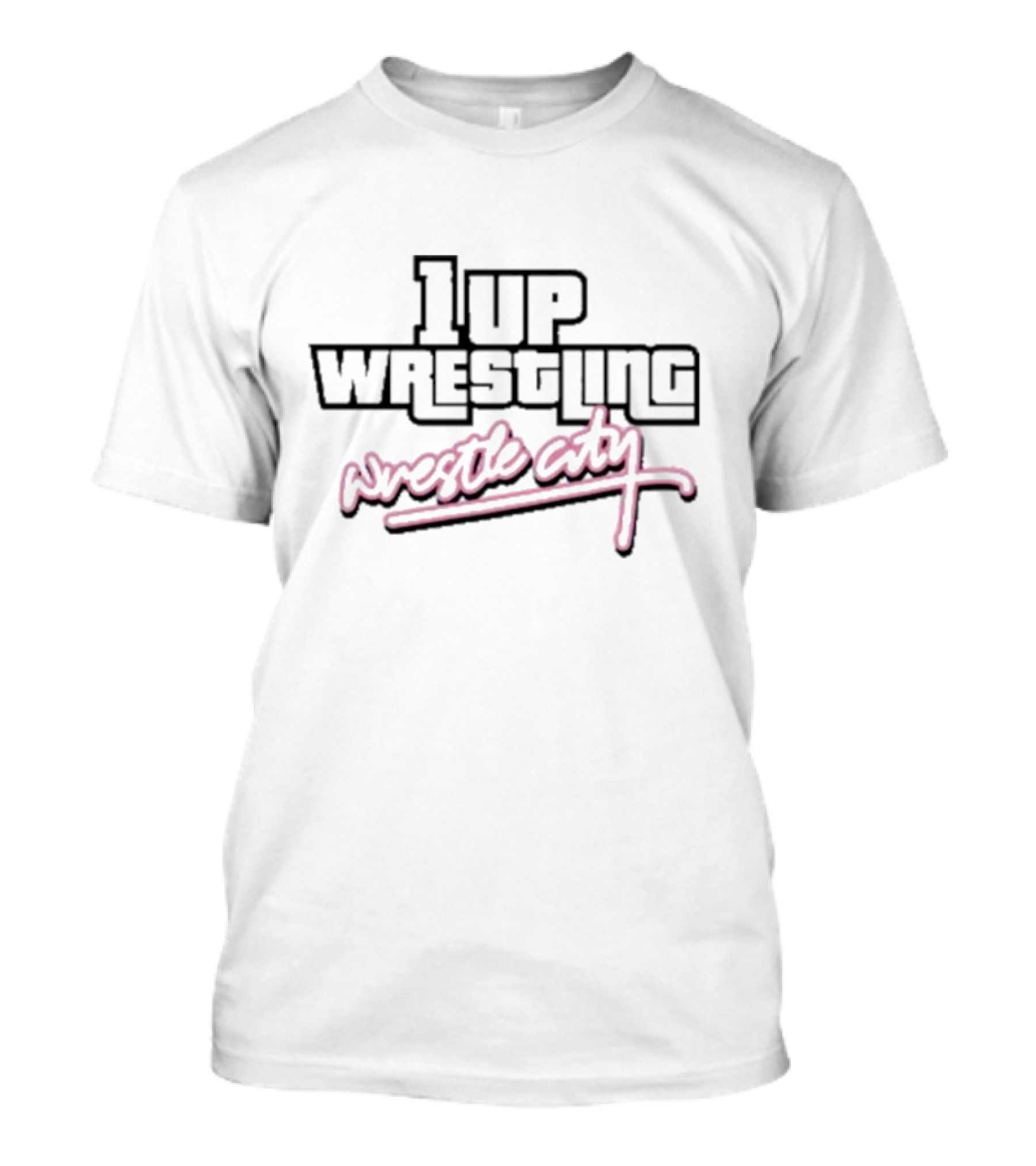1up Wrestling Wrestle City Retro Gaming T-Shirt