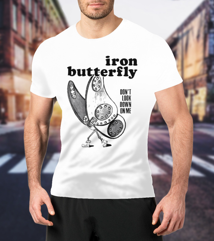 Iron Butterfly Don't Look Down On Me Walking Figure T-Shirt