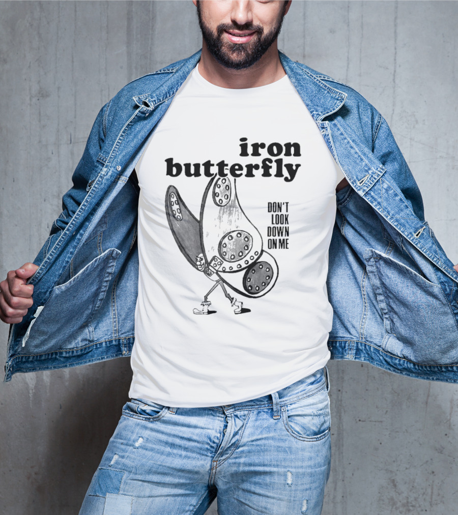 Iron Butterfly Don't Look Down On Me Walking Figure T-Shirt