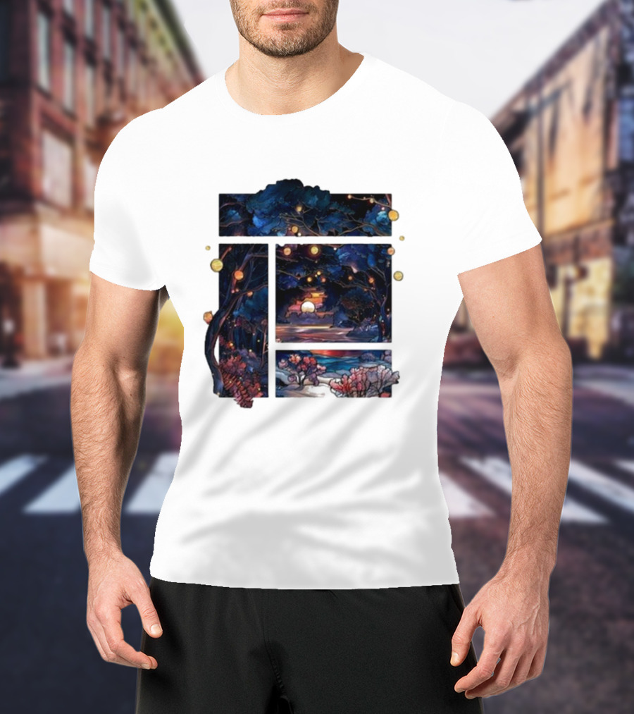 Zedd Automatic Yes Enchanted Forest Sunset Night Sky T-Shirt