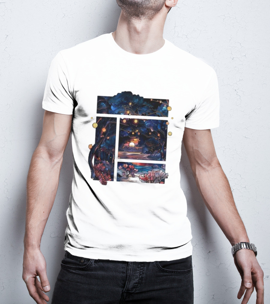 Zedd Automatic Yes Enchanted Forest Sunset Night Sky T-Shirt