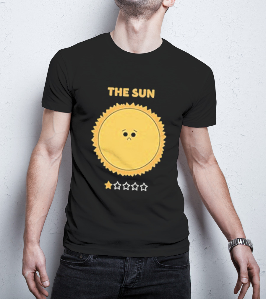 The Sun One Star Rating Sad Face T-Shirt