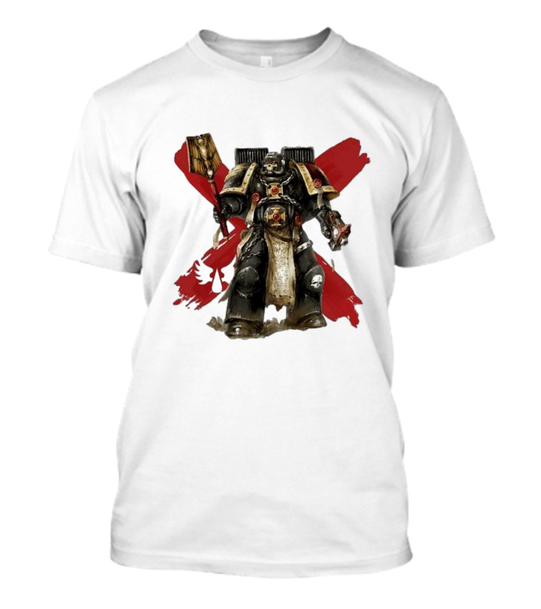 Blood Angels Joytoy Warhammer Space Marine With Red Wings Background T-Shirt