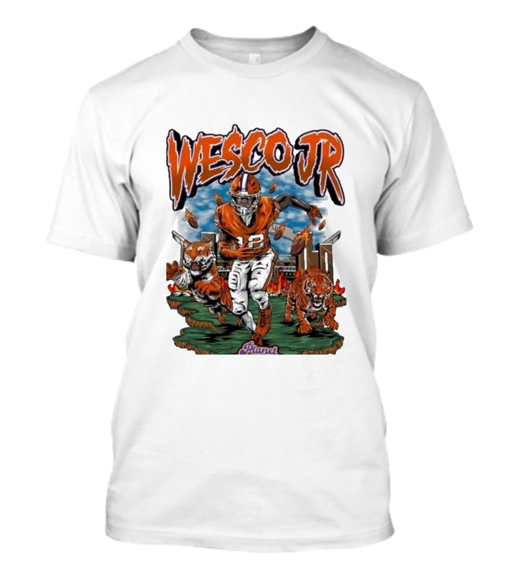 Planet Euphoria Wesco Jr. Football Tigers Stadium Scene T-Shirt