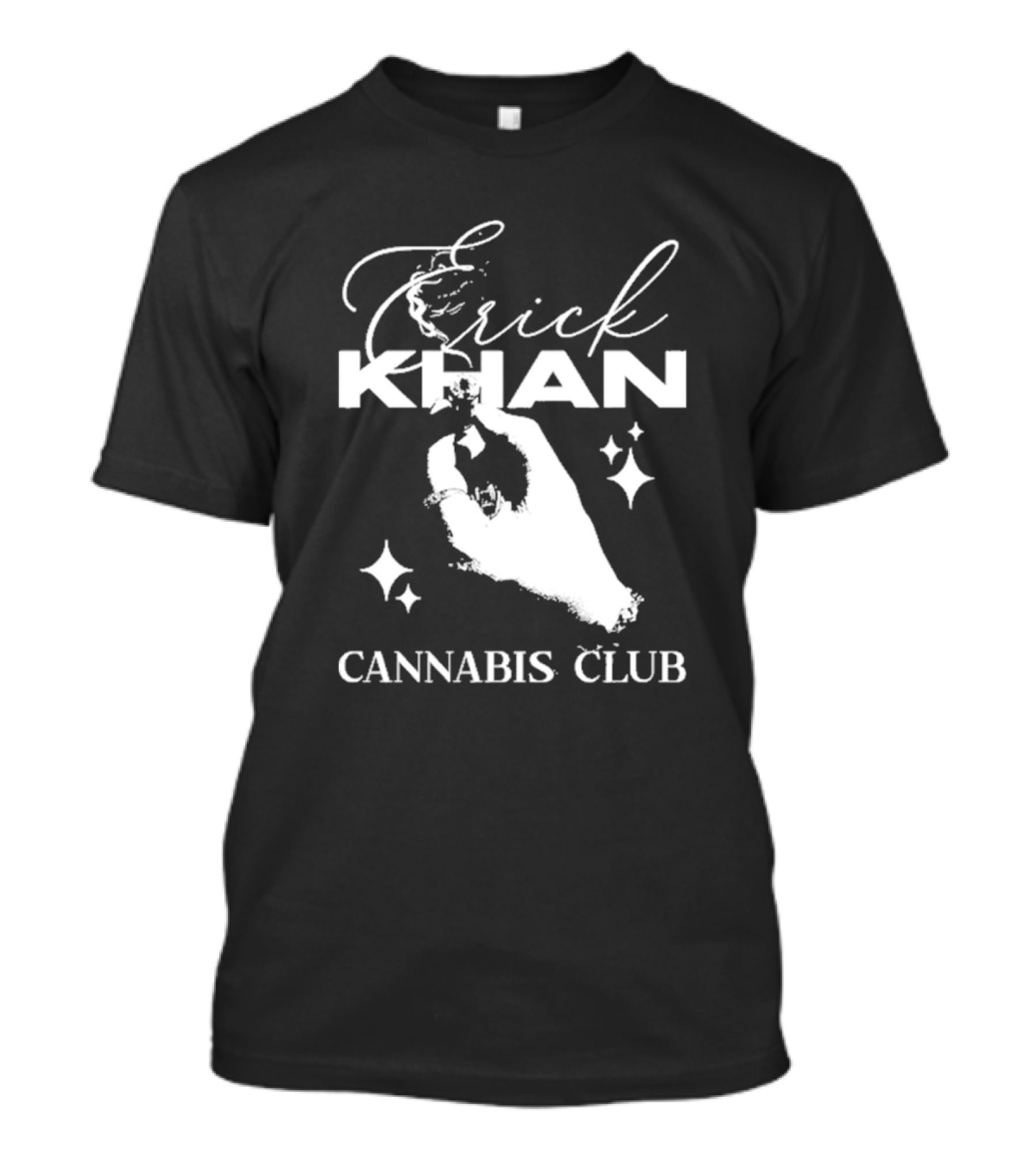 Erick Khan Cannabis Club Smoking Hand With Stars T-Shirt