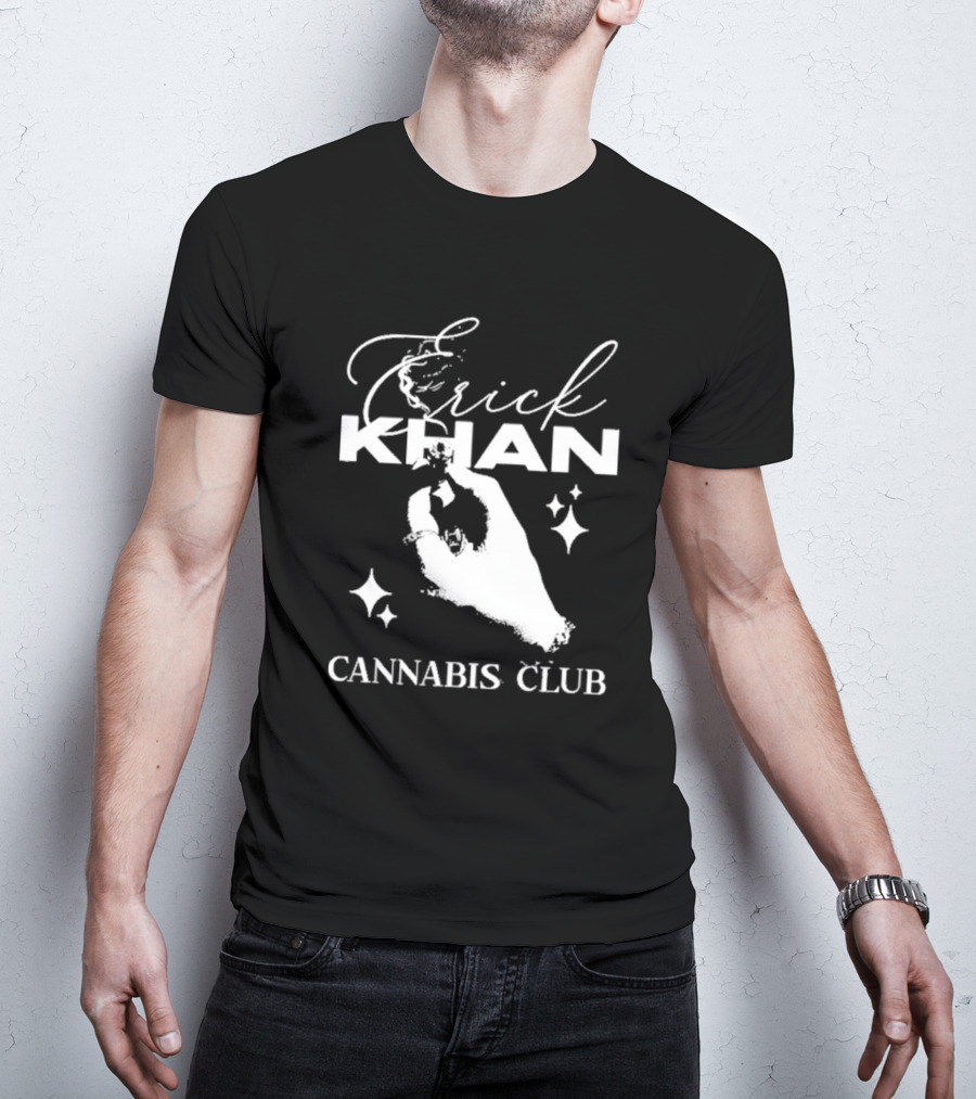 Erick Khan Cannabis Club Smoking Hand With Stars T-Shirt