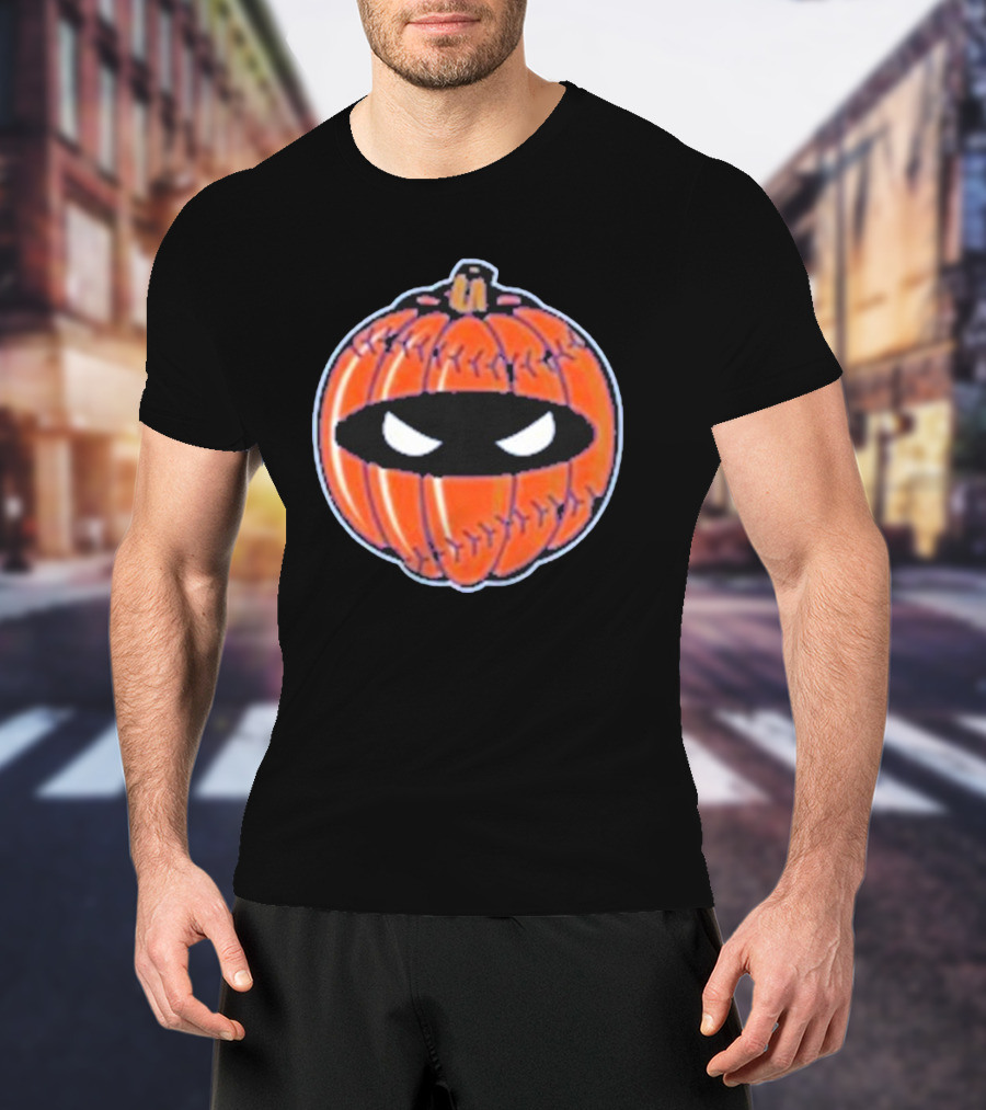 New York Mets Pitching Ninja Baseball Pumpkin Playoffs T-Shirt