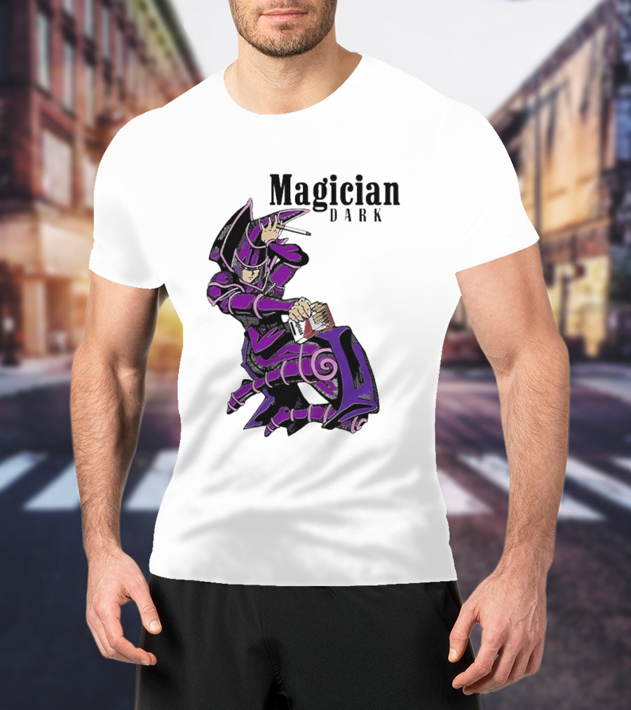 Magician Dark Smoking Mage Card Pose T-Shirt