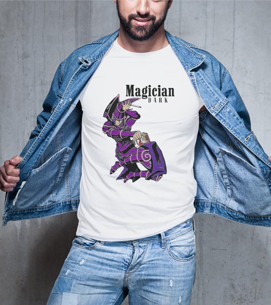 Magician Dark Smoking Mage Card Pose T-Shirt
