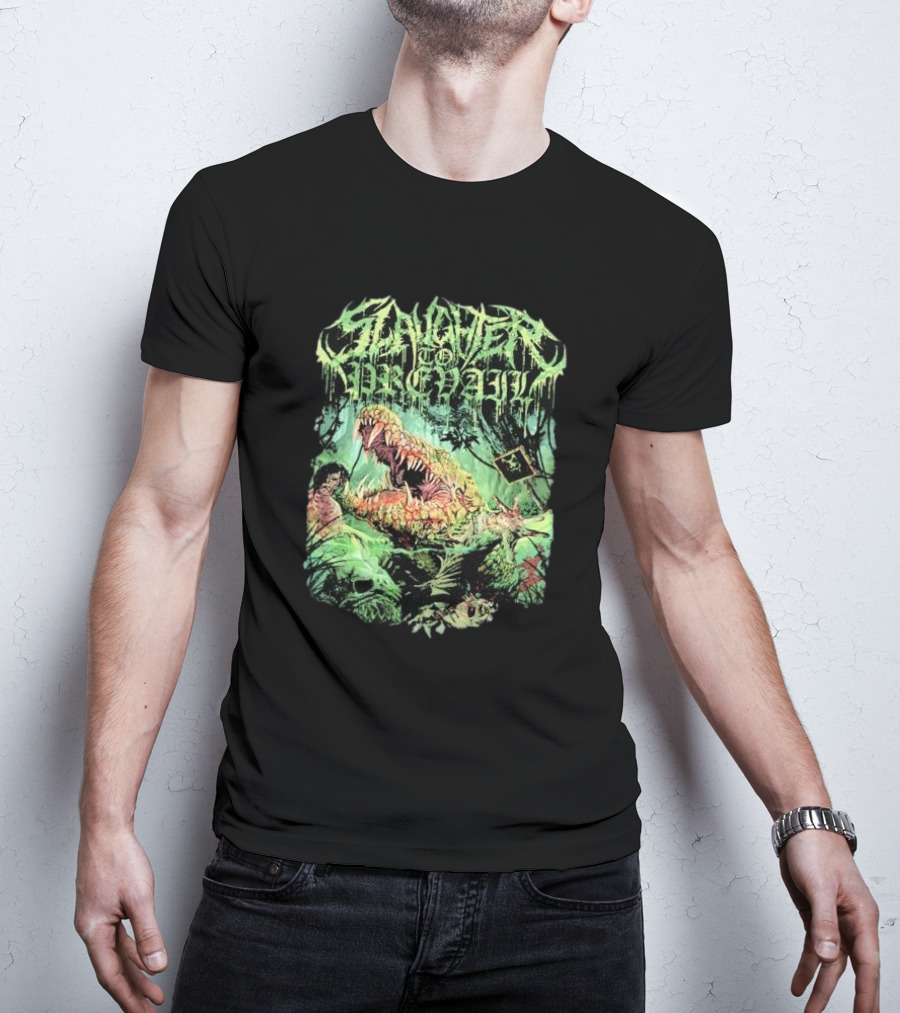Slaughter To Prevail Alligator Graphic With Brutal Nature Scene T-Shirt