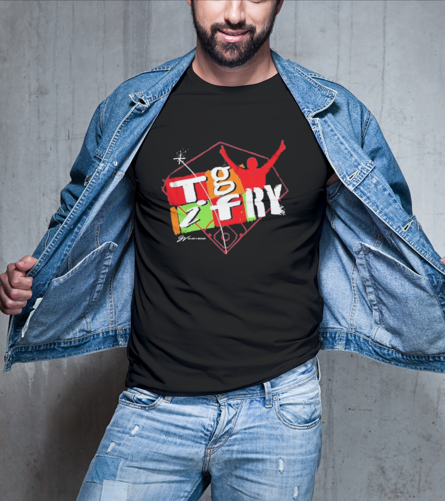 T.g.i.fry 2 Player Celebration Baseball Field T-Shirt
