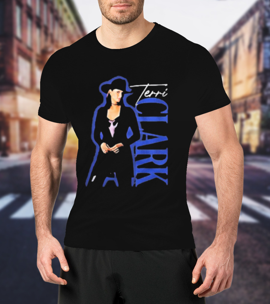 Terri Clark Fearless Vintage Black Hat And Blue Lettering T-Shirt