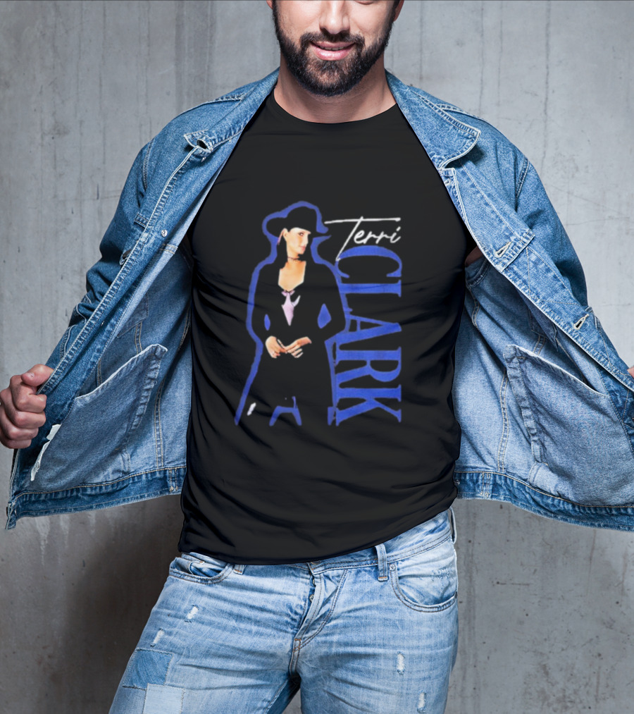 Terri Clark Fearless Vintage Black Hat And Blue Lettering T-Shirt