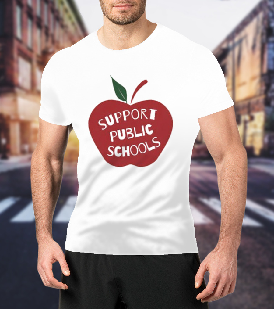 Support Public Schools Red Apple T-Shirt