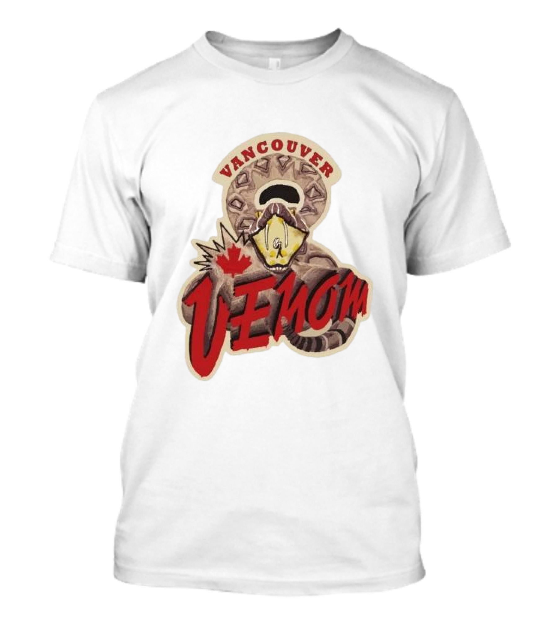 Vancouver Venom Rattlesnake Maple Leaf T-Shirt