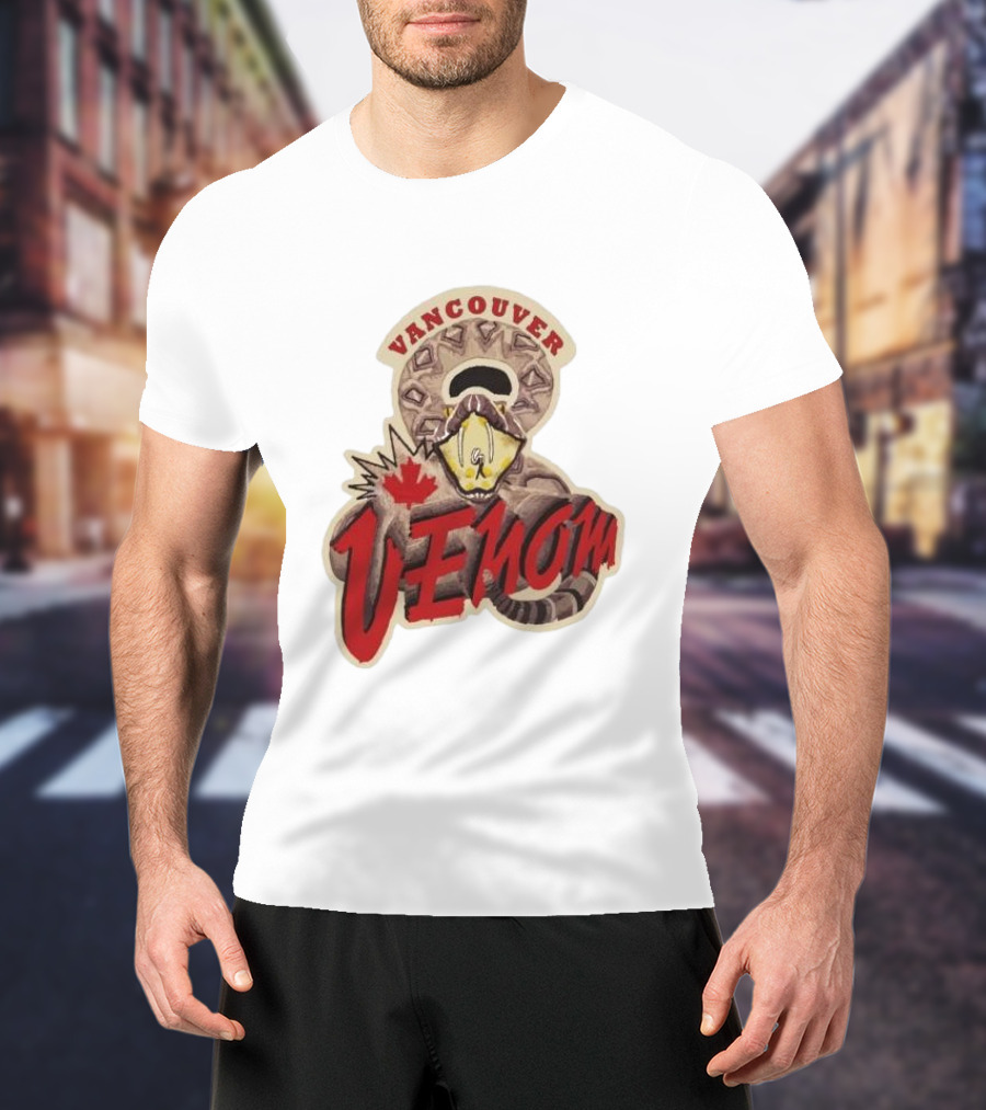 Vancouver Venom Rattlesnake Maple Leaf T-Shirt