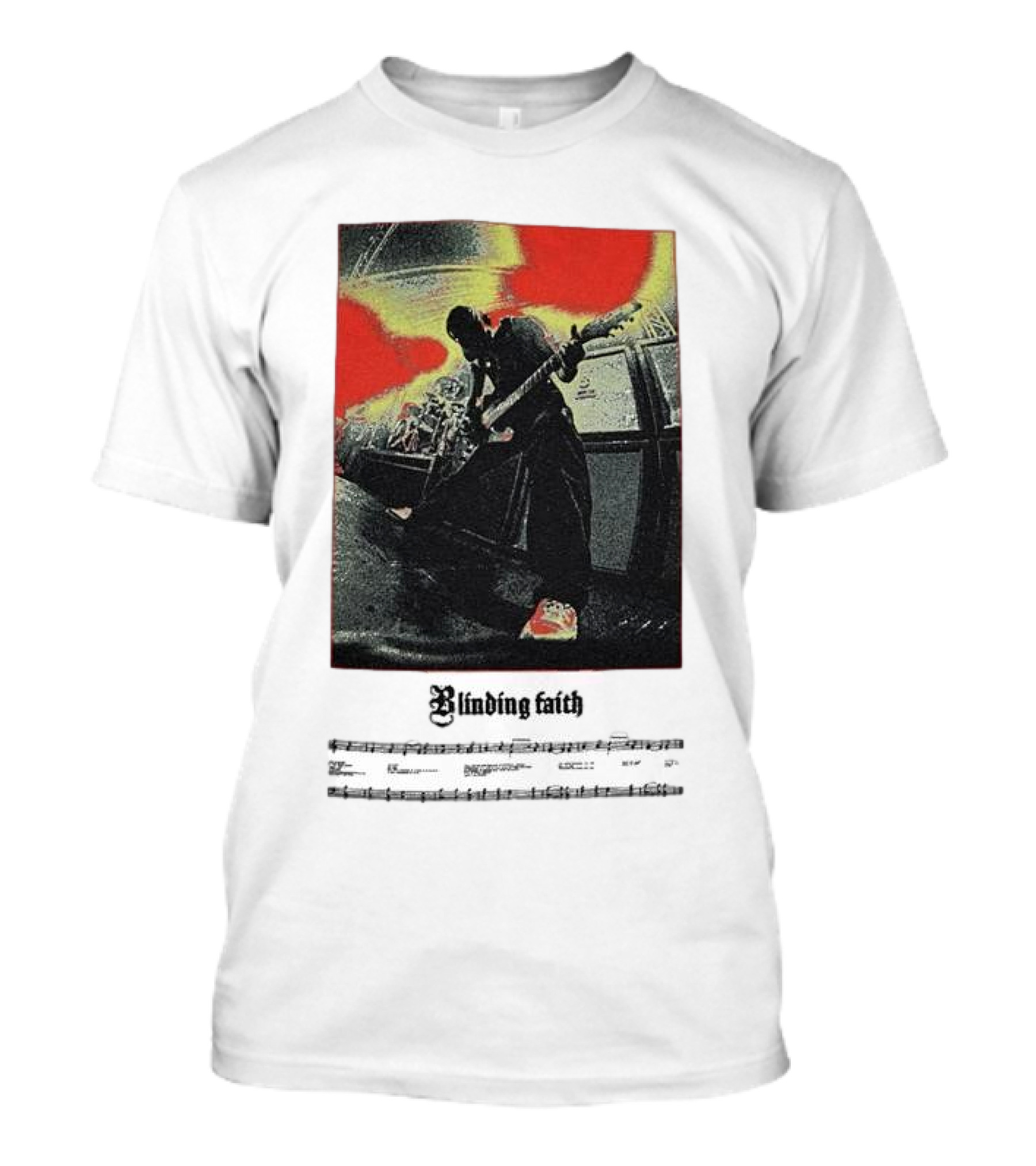 Knocked Loose Blinding Faith Live Performance With Sheet Music Overlay T-Shirt