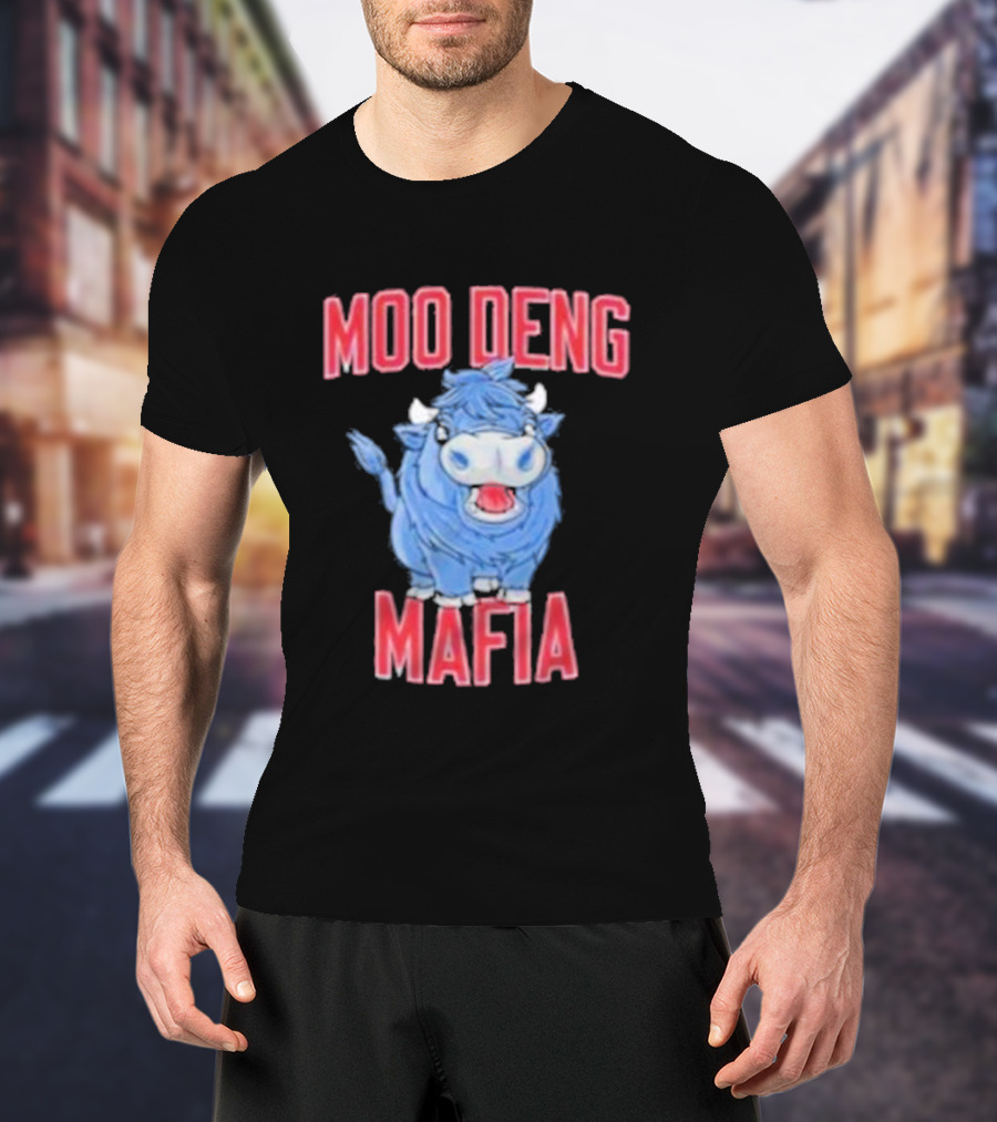 Buffalo Bills Moo Deng Mafia Cartoon Buffalo Collaboration T-Shirt