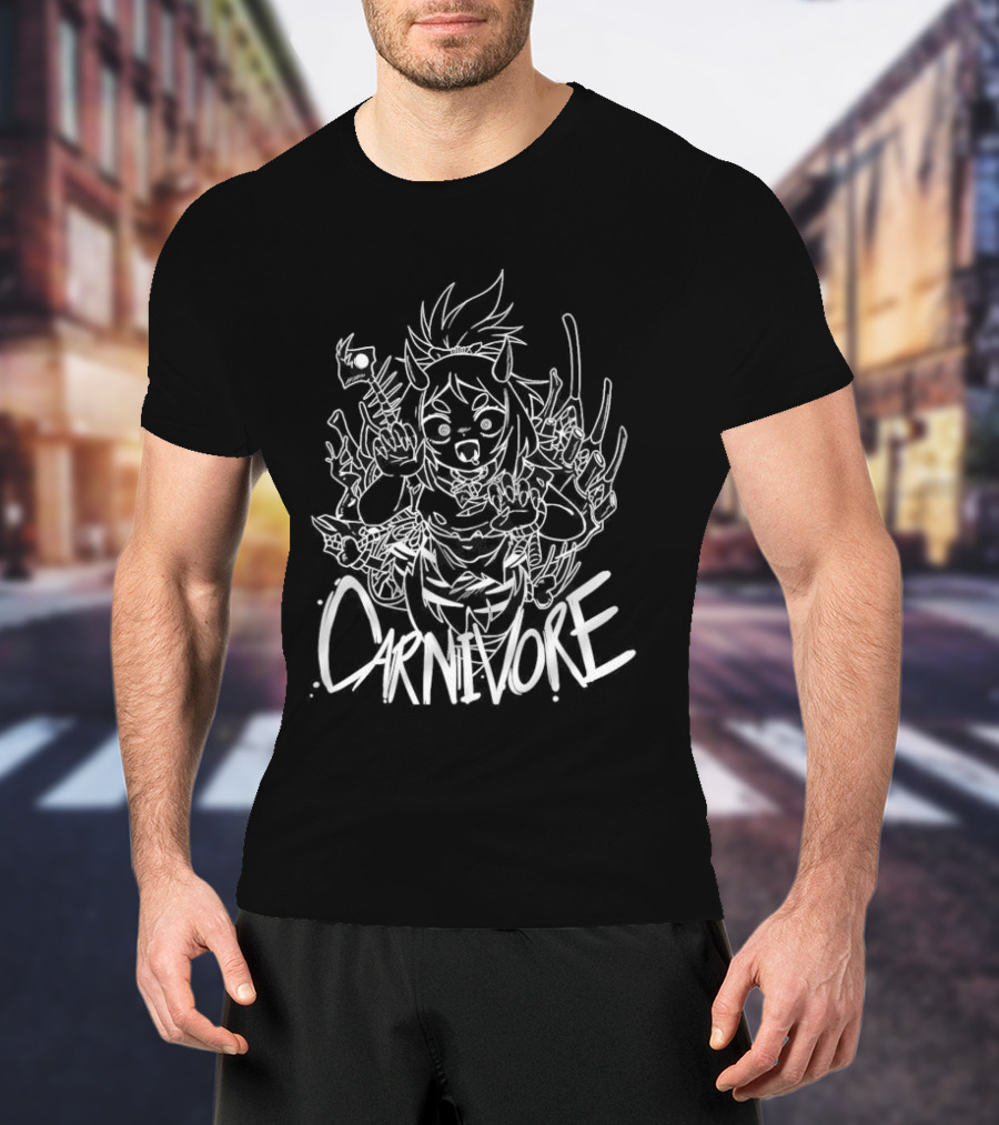 Carnivore Nocturnal Fantasy Creature With Meat Elements T-Shirt