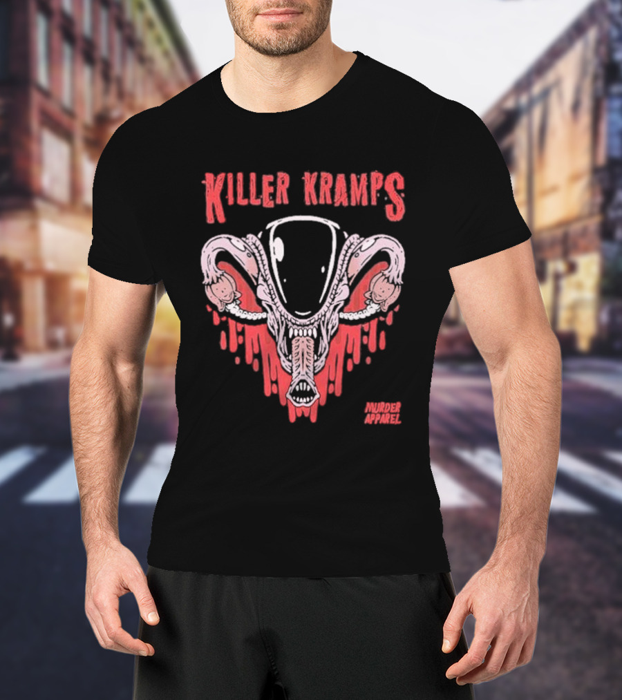 Killer Kramps Alien Murder Apparel Dripping Horror T-Shirt