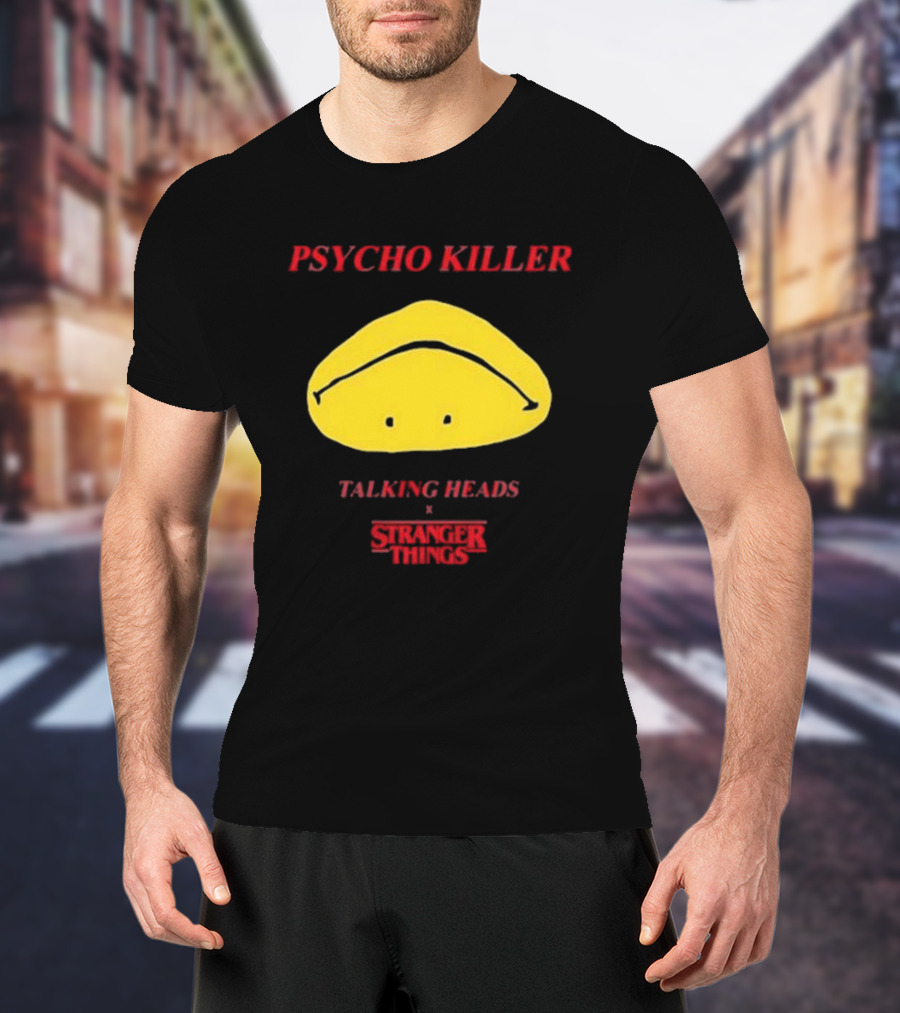 PSYCHO KILLER TALKING HEADS X STRANGER THINGS YELLOW T-Shirt