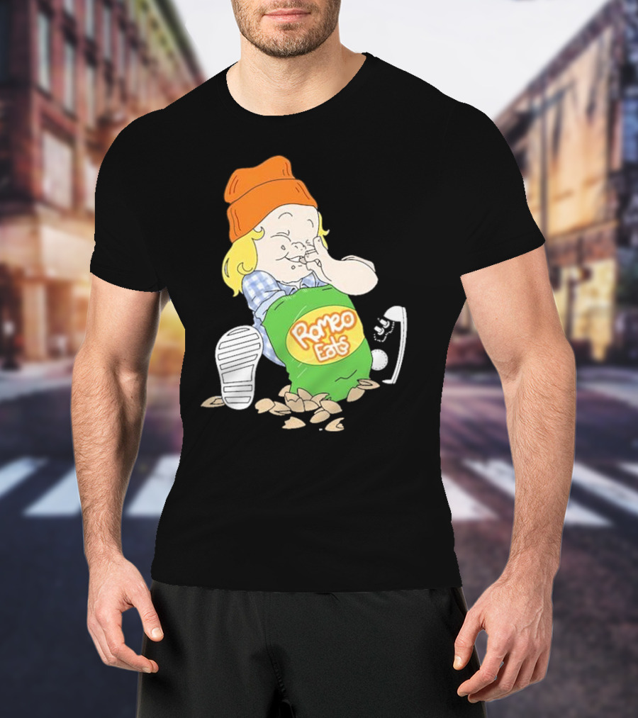 Romeo Eats Almonds Bag Toddler Sneaker Orange Hat T-Shirt