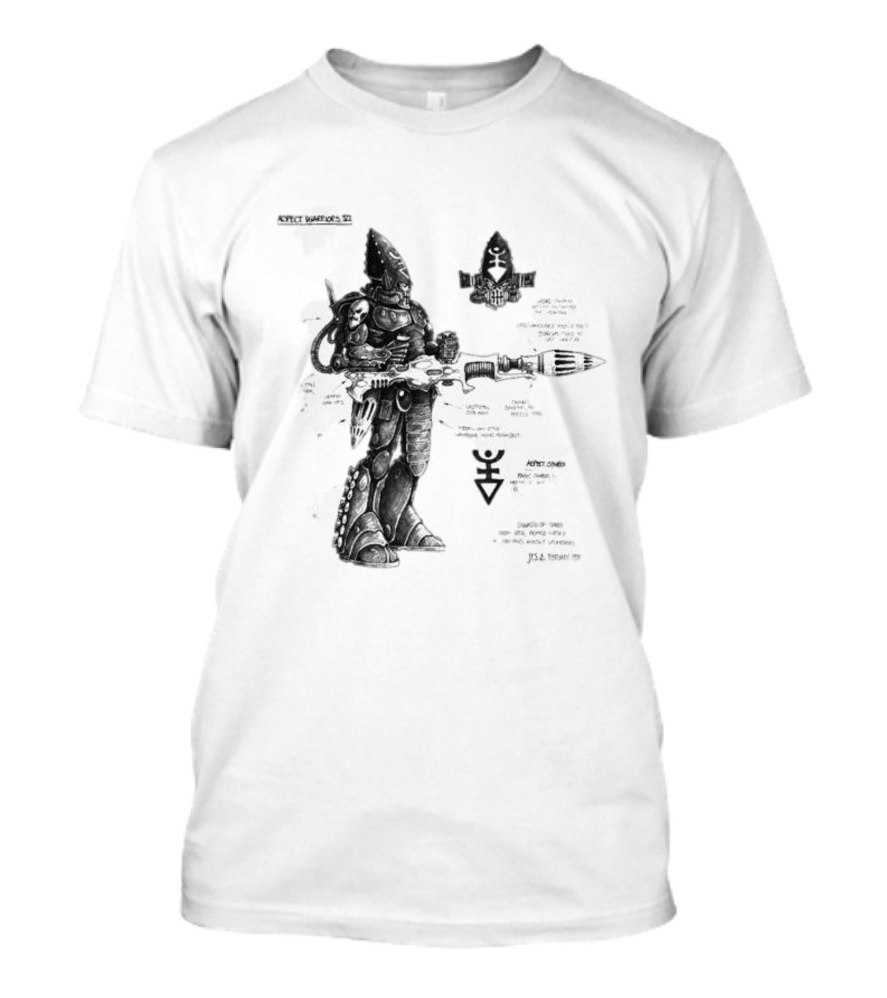 Dark Reaper Aspect Warriors Craftworlds Diagram Details T-Shirt