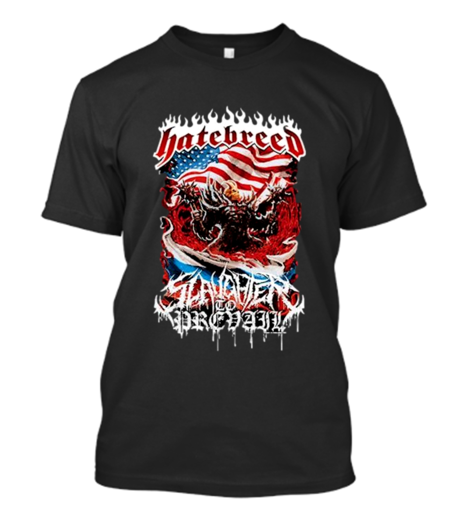 Hatebreed Slaughter To Prevail American Flag Demon T-Shirt