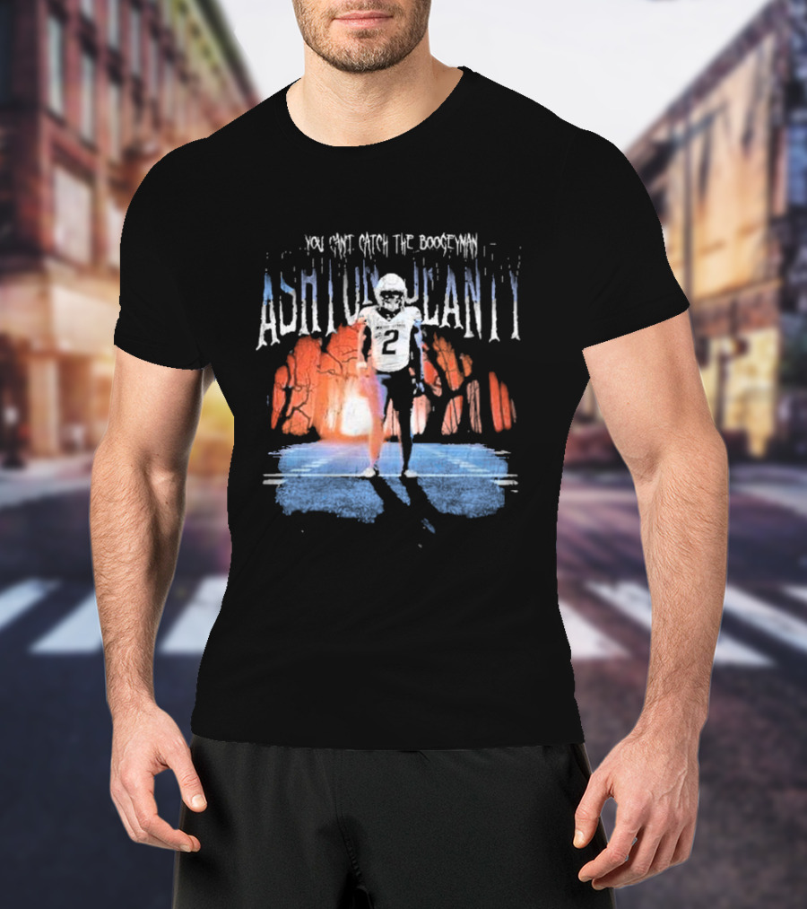 Ashton Jeanty You Can’t Catch The Boogeyman Football Forest Shadows T-Shirt