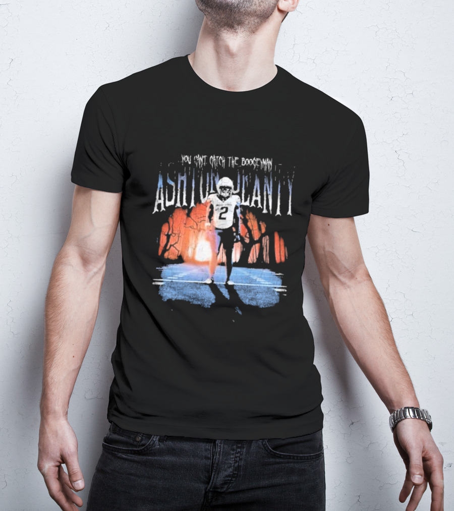 Ashton Jeanty You Can’t Catch The Boogeyman Football Forest Shadows T-Shirt