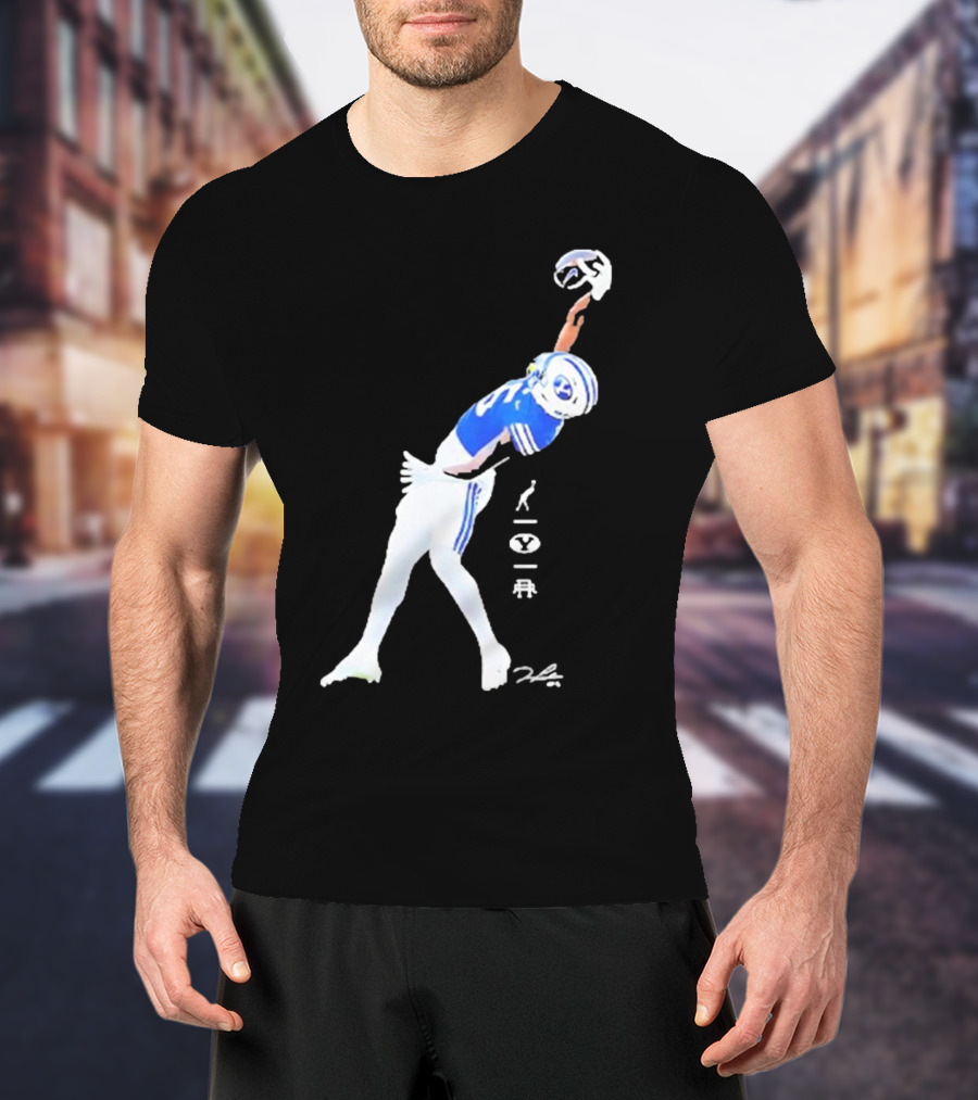 Darius Lassiter BYU Cougars Football Leaping Catch Highlight T-Shirt